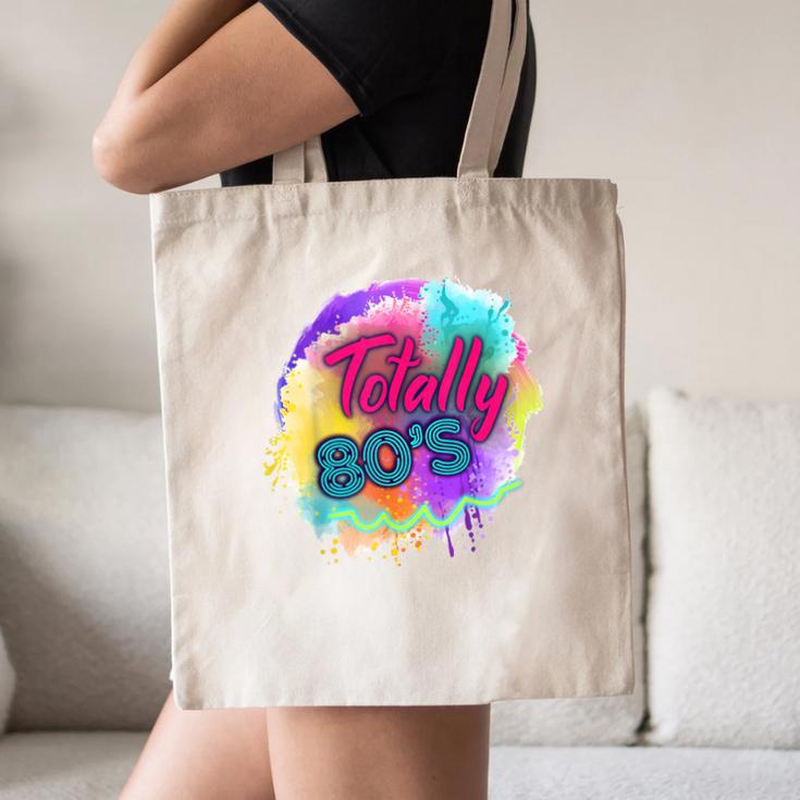 Totally 80's Tie Dye Retro Vibes 1980s Style Nostalgia Canvas Tote Bag Totally 80's Tie Dye Retro Vibes 1980s Style Nostalgia Canvas Tote Bag