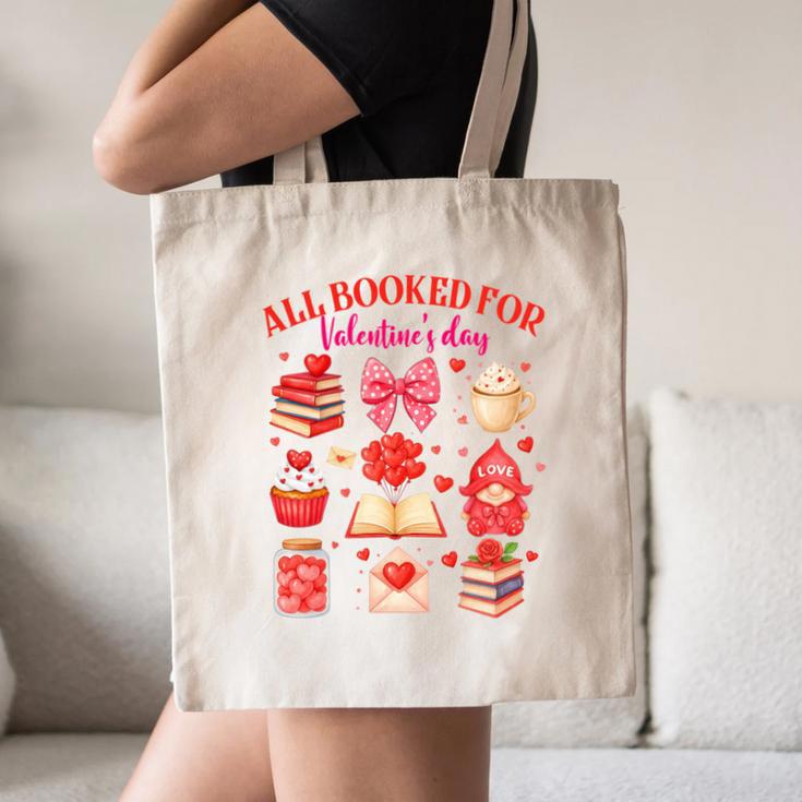 Valentines Reading Book Lover All Booked For Valentine's Day Canvas Tote Bag Valentines Reading Book Lover All Booked For Valentine's Day Canvas Tote Bag