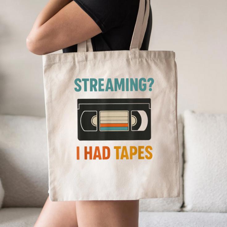 VHS Cassette Tape Retro 80s 90s Nostalgia Canvas Tote Bag