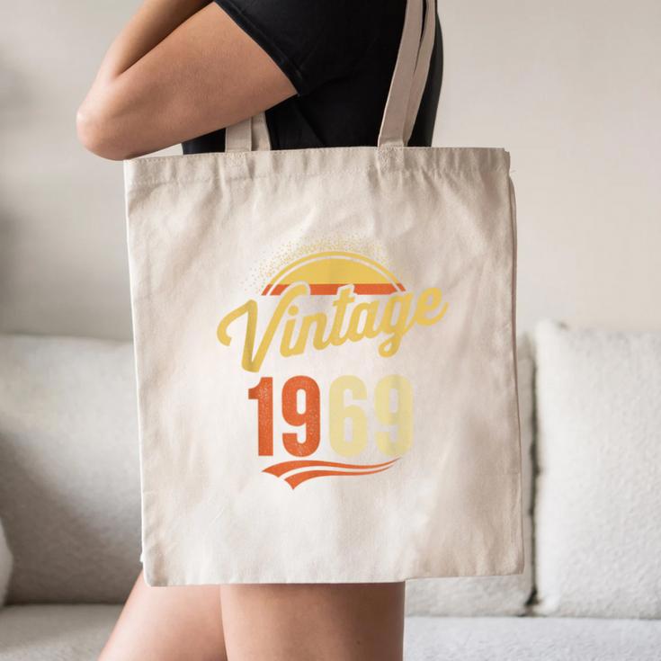 Vintage 1969 Retro Era Badge For Nostalgia Fans Canvas Tote Bag