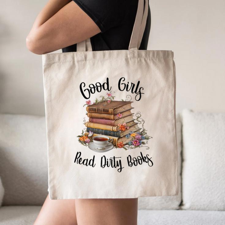 Vintage Fantasy Romance Lover Good Girls Read Dirty Books Canvas Tote Bag