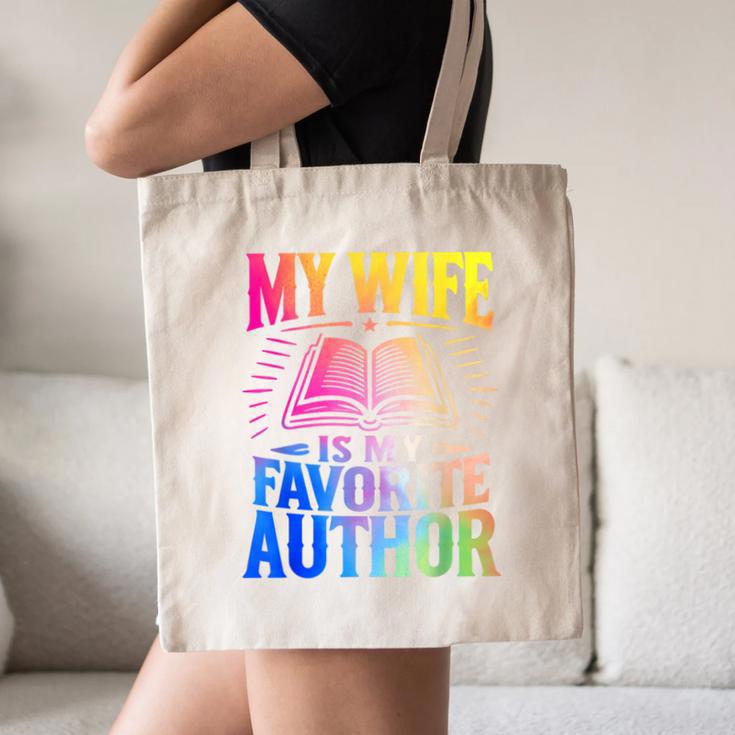 My Wife Is My Favorite Author Book Writer Writing Husband Canvas Tote Bag