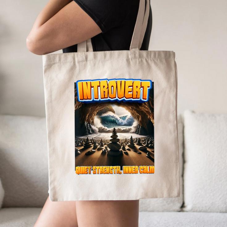 World Introvert Day Quiet Strength Inner Calm Canvas Tote Bag World Introvert Day Quiet Strength Inner Calm Canvas Tote Bag
