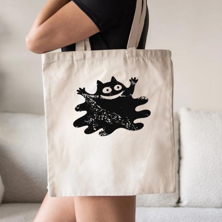 Yk2 Grunge Scary Cat With Tail Tomboy 90s Nostalgia Indie Premium Tri-Blend Canvas Tote Bag