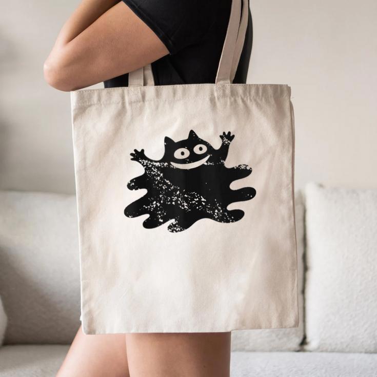 Yk2 Grunge Scary Cat With Tail Tomboy 90s Nostalgia Indie Canvas Tote Bag Yk2 Grunge Scary Cat With Tail Tomboy 90s Nostalgia Indie Canvas Tote Bag