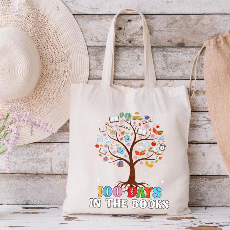100 Days Of School 100th Day In The Books Reading Teacher Canvas Tote Bag 100 Days Of School 100th Day In The Books Reading Teacher Canvas Tote Bag
