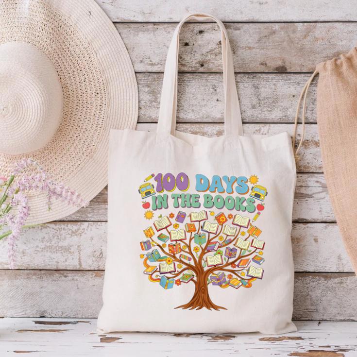 100 Days Of School 100 Days In The Books English Teacher Canvas Tote Bag