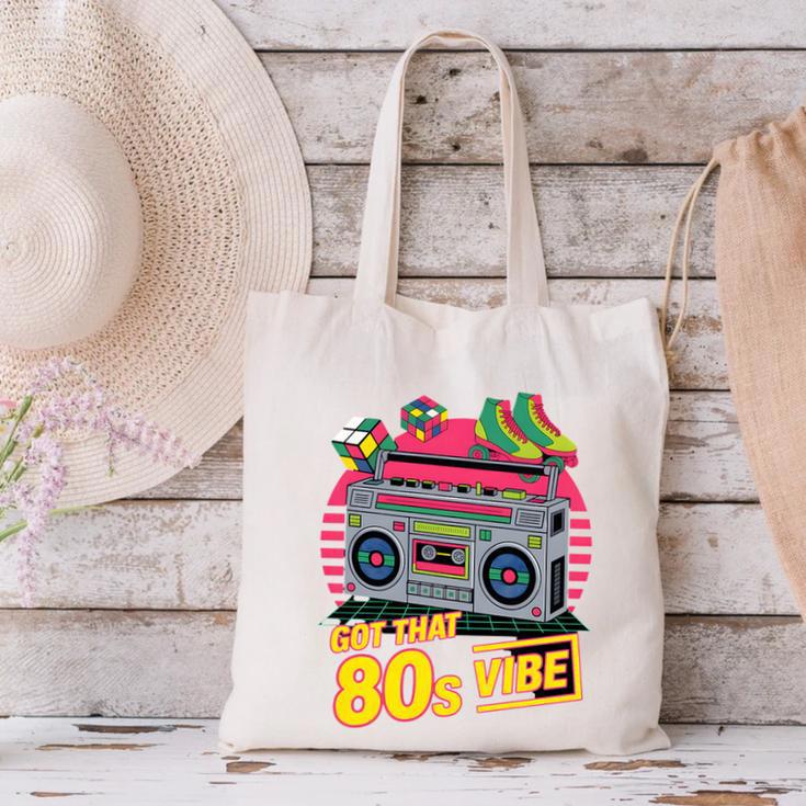 1980s 80s Reunion Nostalgia Memories Music School Grew Up Premium Tri-Blend Canvas Tote Bag