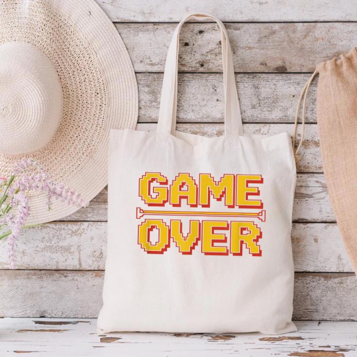 1980s Nostalgia Arcade Gamer Retro Video Game Novelty Canvas Tote Bag