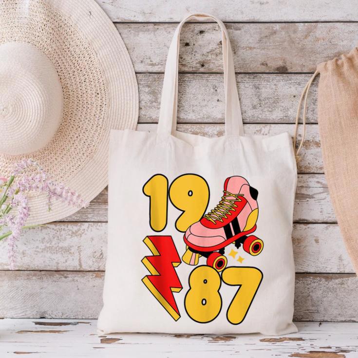 1987 Retro Roller Skate Vintage 80s Nostalgia Collector Canvas Tote Bag