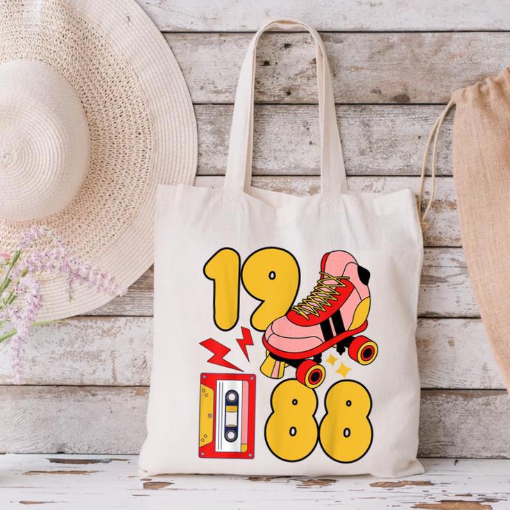 1988 Retro Raised On 80s Music Old School Nostalgia Punk Canvas Tote Bag 1988 Retro Raised On 80s Music Old School Nostalgia Punk Canvas Tote Bag