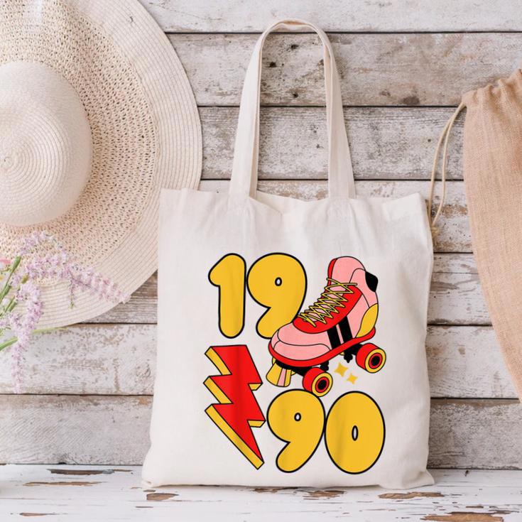 1990 Retro Roller Skate Vintage 90s Nostalgia Collector Canvas Tote Bag
