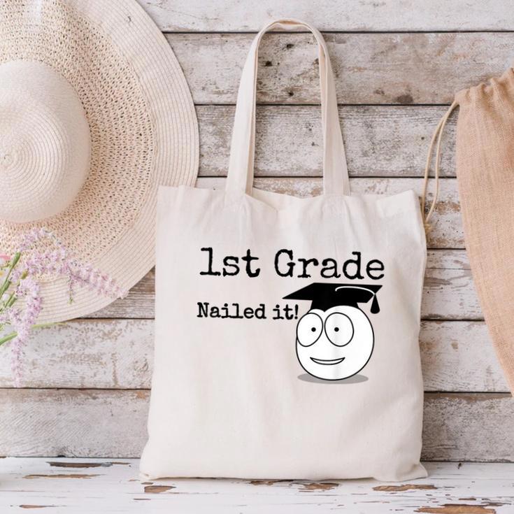 1st Grade Nailed It Kids Graduation TShirt Second Grade Canvas Tote Bag