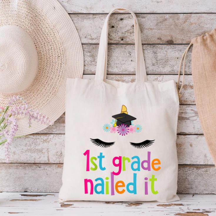 1st Grade Nailed ItShirt Unicorn Graduation Class Of 2018 Canvas Tote Bag