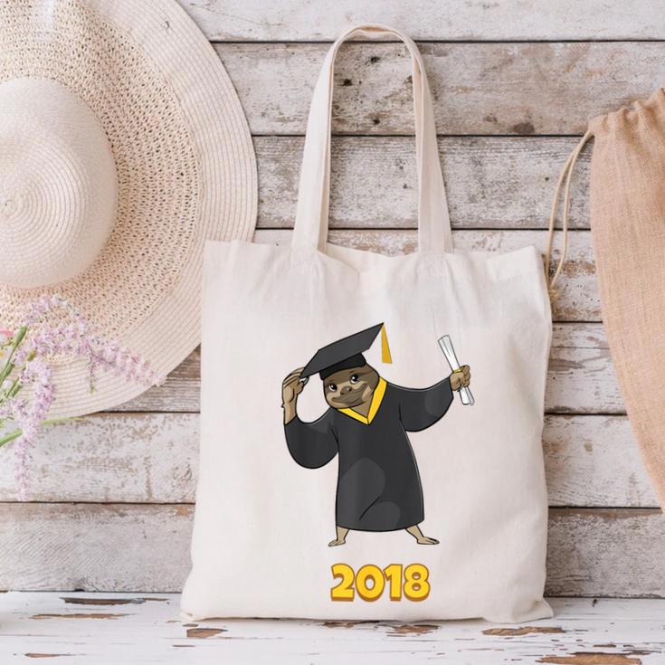 2018 Graduation Shirts Sloth Lovers For Women Teens Canvas Tote Bag