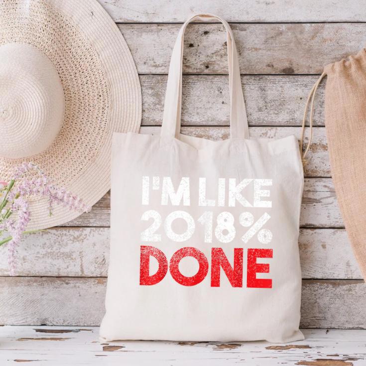 2018 Percent Done Senior Graduation Shirt Canvas Tote Bag