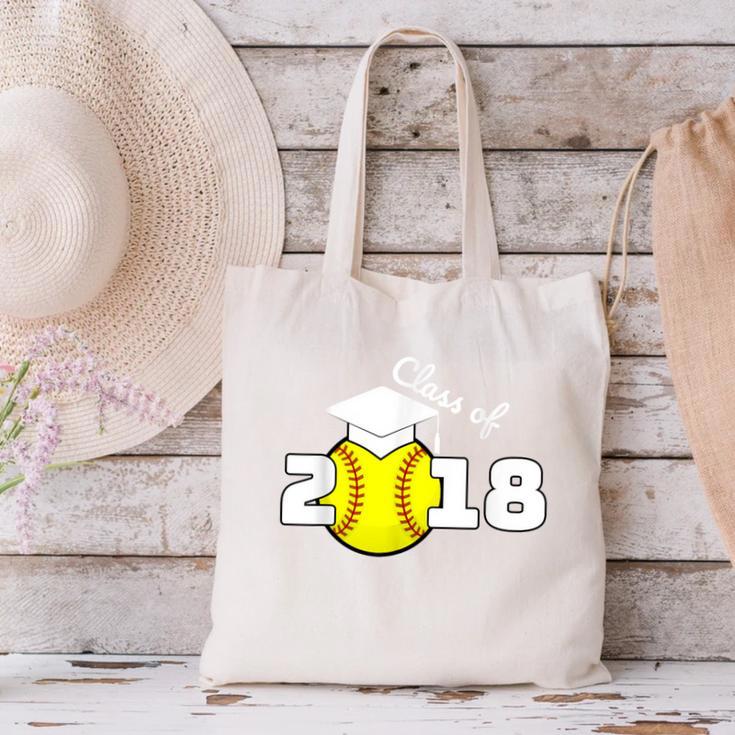 2018 Softball Senior Graduation Shirt For Girls Grad Canvas Tote Bag