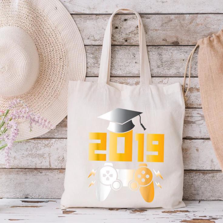 2019 High School Graduation Shirt Gamer Graduate Canvas Tote Bag