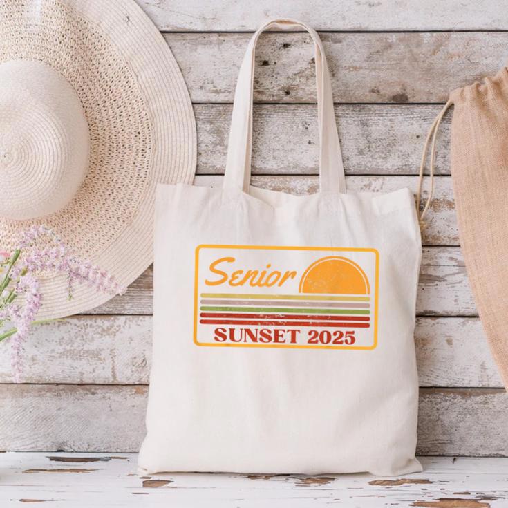2025 Graduation Highschool Senior Sunset Canvas Tote Bag