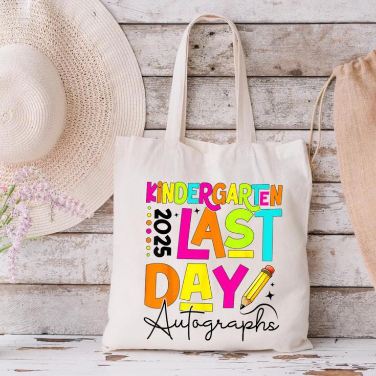 2025 Last Day Of School Autograph Kindergarten Graduation Canvas Tote Bag