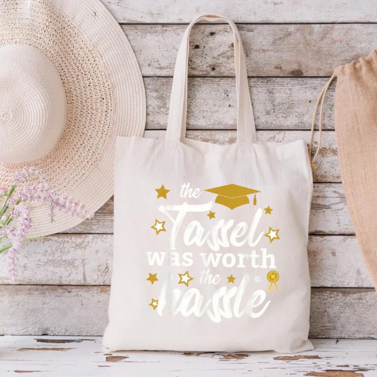 2026 Tassel Graduation The Tassel Was Worth The Hassle Canvas Tote Bag