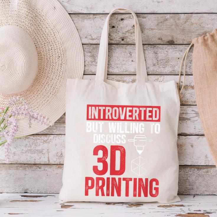 3D Printer Introvert 3D Printing Canvas Tote Bag