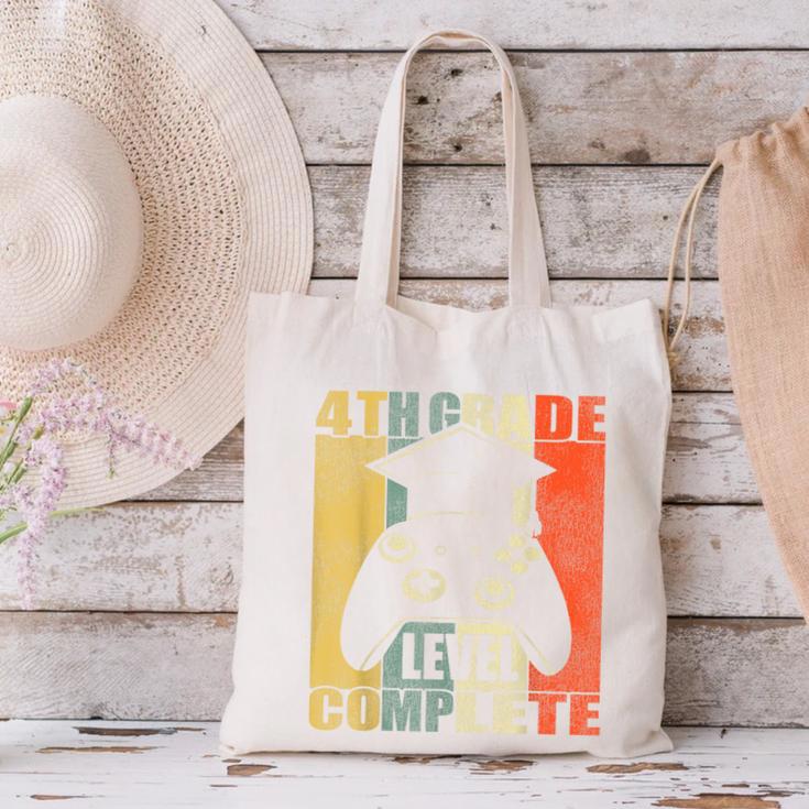 4th Grade Level Complete Gamer Class Of 2023 Graduation Canvas Tote Bag