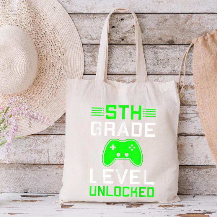 5th Grade Level Unlocked Back To School Gamer Graduation Canvas Tote Bag