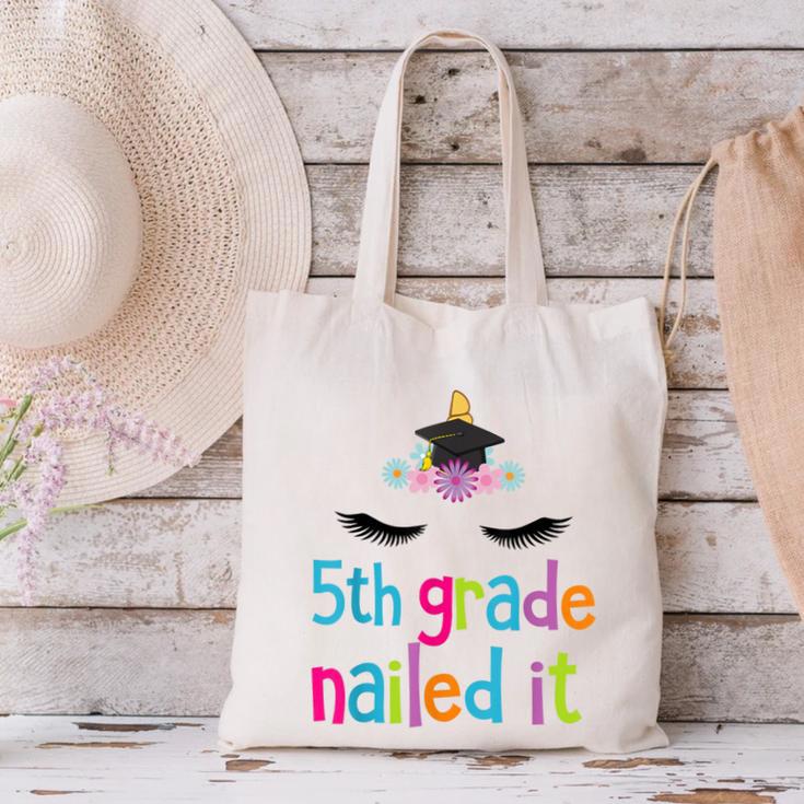 5th Grade Nailed ItShirt Unicorn Graduation Class Of 2018 Canvas Tote Bag