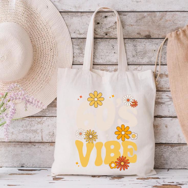 60's Vibe Vintage Nostalgia Mixtape Era 1960s Party Groovy Canvas Tote Bag