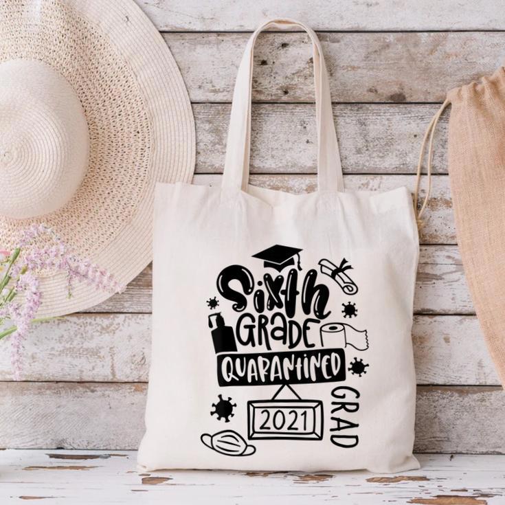 6th Grade Graduate 2021 Graduate Quarantine Sixth Graduation Canvas Tote Bag