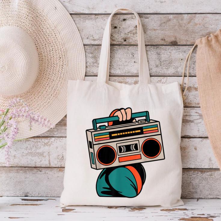 80s 90s Retro Party Costume Nostalgia Boombox Music Hip Hop Canvas Tote Bag