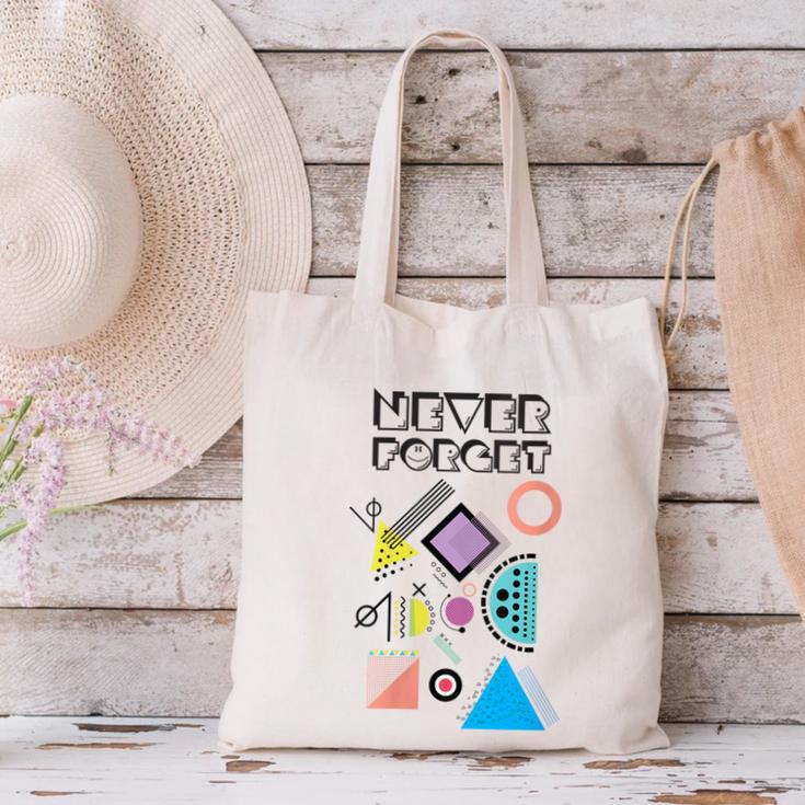 80s Nostalgia Never Forget Canvas Tote Bag