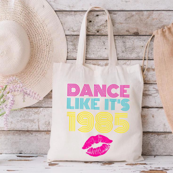 80s Outfit Women Nostalgia Eighties Party Canvas Tote Bag