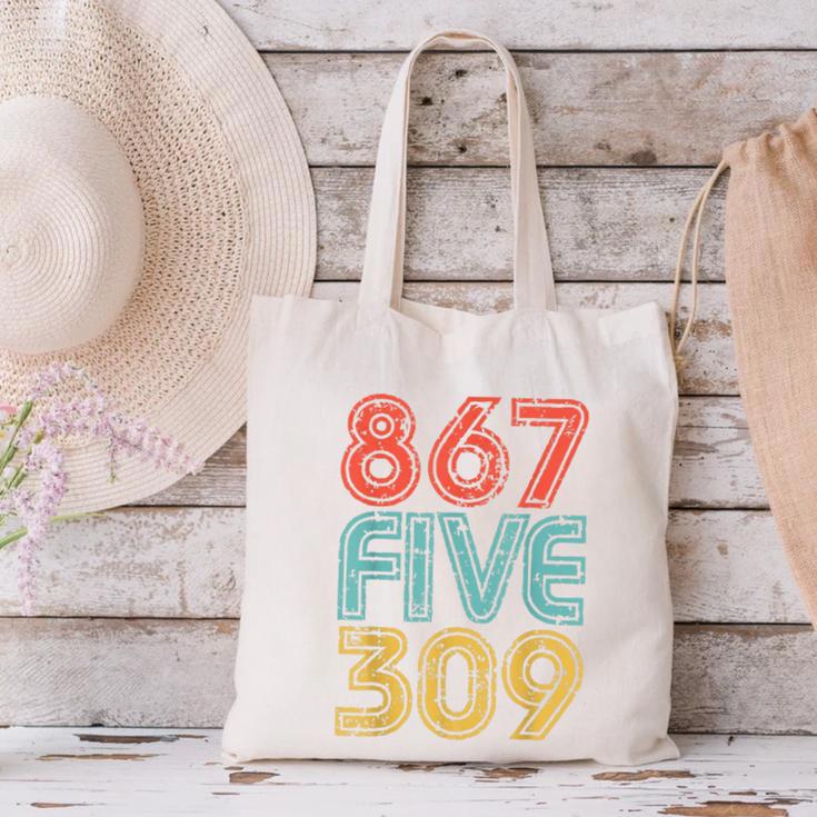 8675309 Retro Vintage 80's 90's Music Nostalgia Canvas Tote Bag 8675309 Retro Vintage 80's 90's Music Nostalgia Canvas Tote Bag