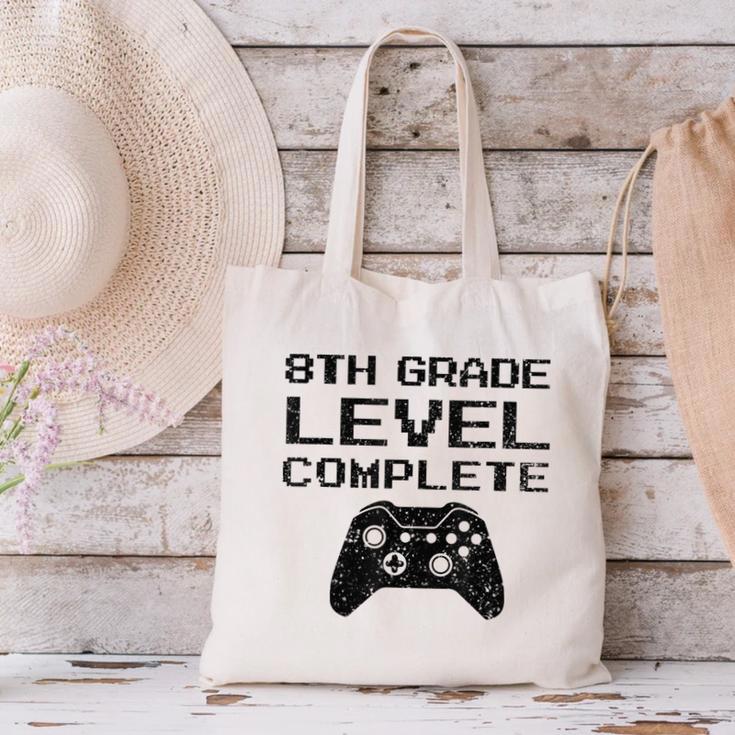 8th Grade Level CompleteShirt Graduation Canvas Tote Bag