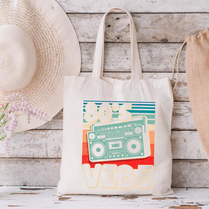 90's Vibe Vintage Style Cassette Tape Nostalgia 1990s Party Premium Tri-Blend Canvas Tote Bag