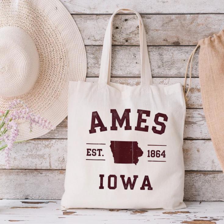 Ames Iowa Est 1864 Nostalgia Canvas Tote Bag