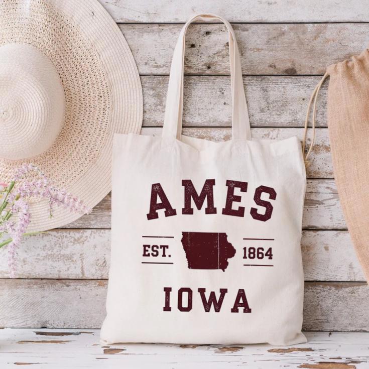 Ames Iowa Est 1864 Nostalgia Premium Tri-Blend Canvas Tote Bag