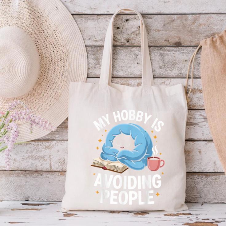 Anti-Social Club Homebody Introvert Hibernate Hermit Shyness Canvas Tote Bag