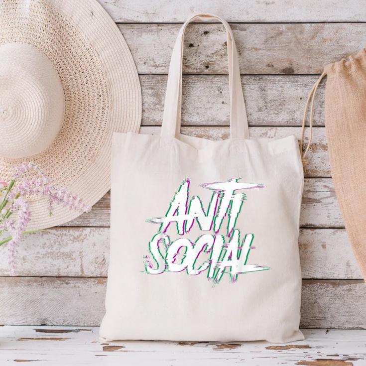Anti Social Anti Social Club Introvert People Hate Canvas Tote Bag