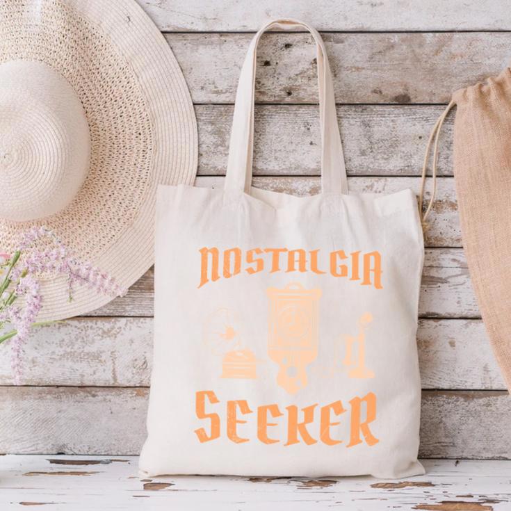 Antique NOSTALGIA SEEKER Antique Collector Canvas Tote Bag