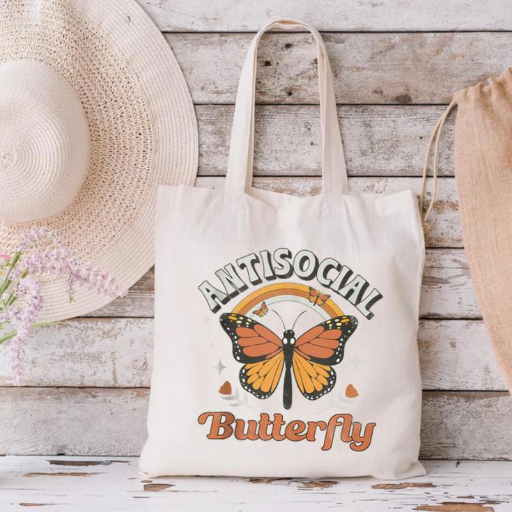 Antisocial Butterfly Tee For Introvert Men Women Girls Canvas Tote Bag Antisocial Butterfly Tee For Introvert Men Women Girls Canvas Tote Bag