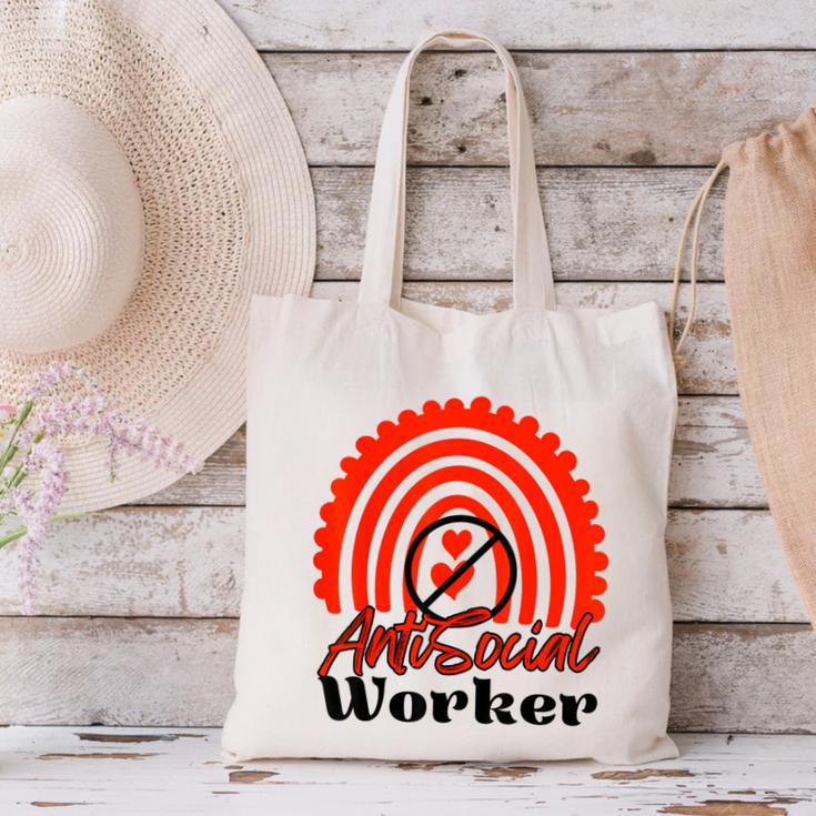 AntiSocial Worker Anti-Social Social Worker Introvert Canvas Tote Bag