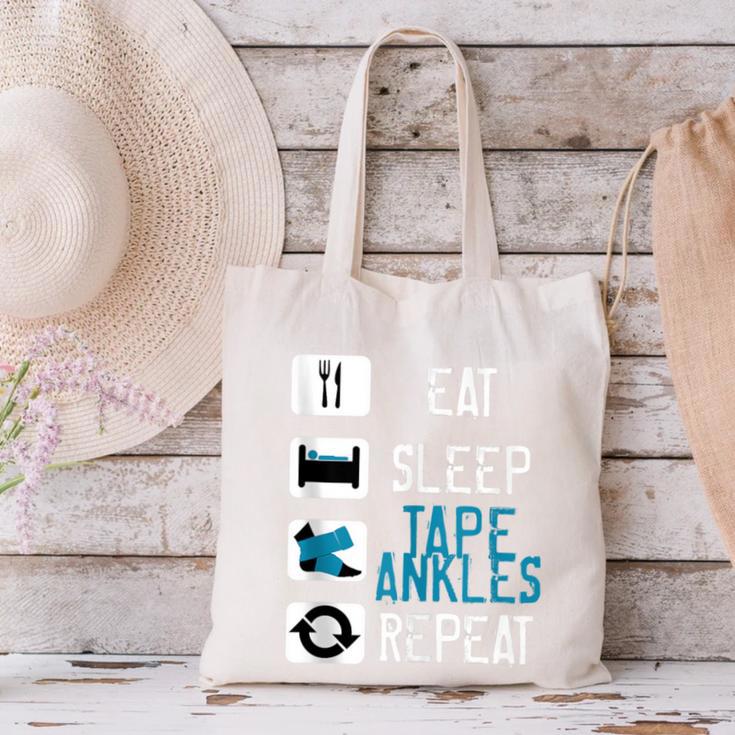 Athletic Trainer Eat Sleep Tape Ankles Graduation Canvas Tote Bag