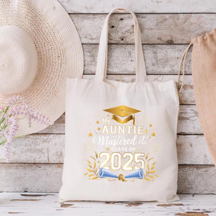 My Auntie Mastered It Class Of 2025 Masters Graduation Canvas Tote Bag