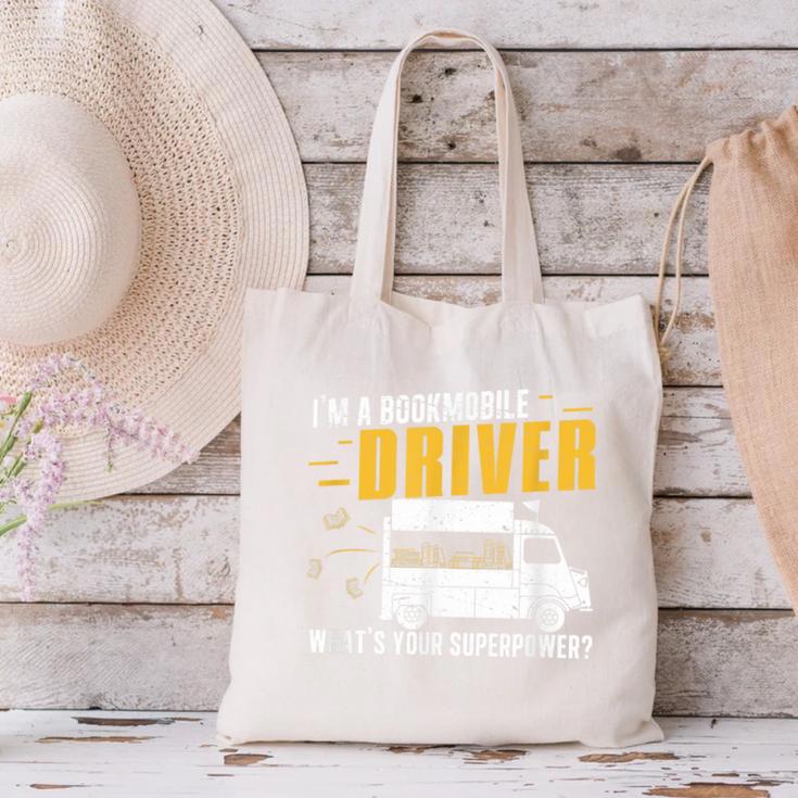 Awesome Bookmobile Driver What's Your Superpower Book Wagon Canvas Tote Bag Awesome Bookmobile Driver What's Your Superpower Book Wagon Canvas Tote Bag