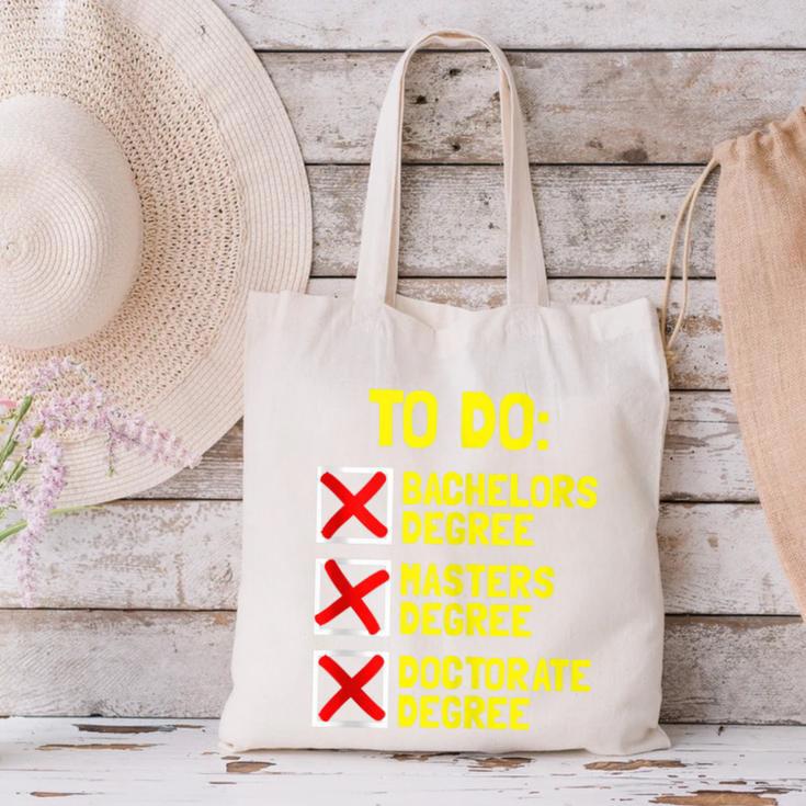 Bachelors Masters Doctorate Degree DR PHD Graduation Canvas Tote Bag
