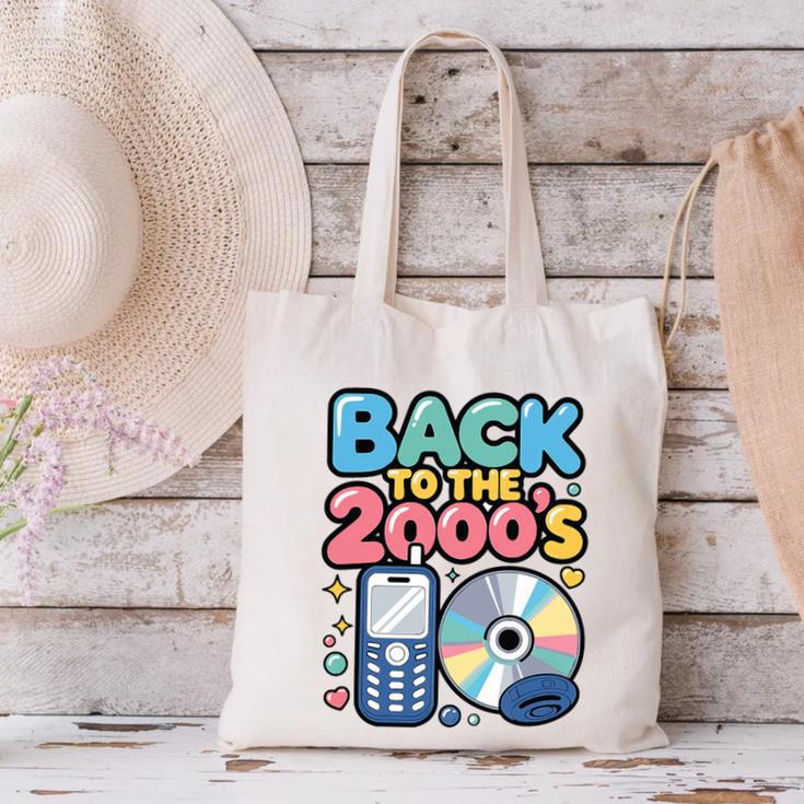 Back To The 2000s Retro Nostalgia Premium Tri-Blend Canvas Tote Bag