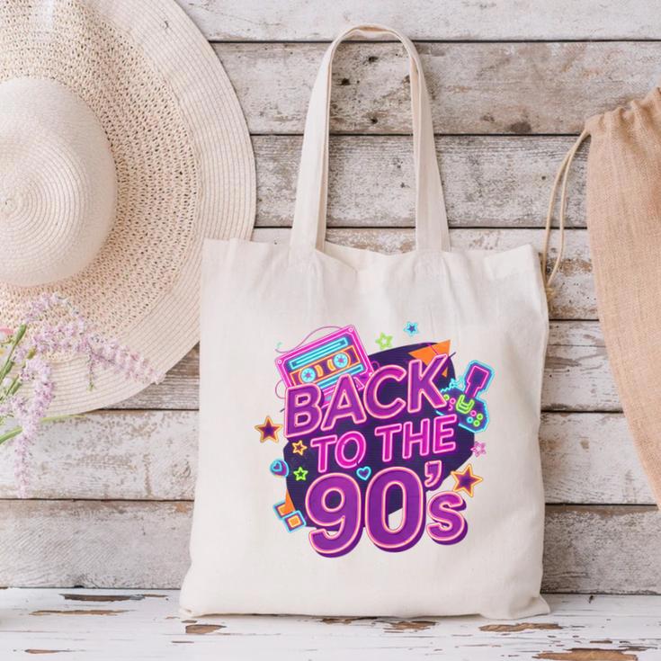 Back To The 90s Retro Nostalgia Canvas Tote Bag
